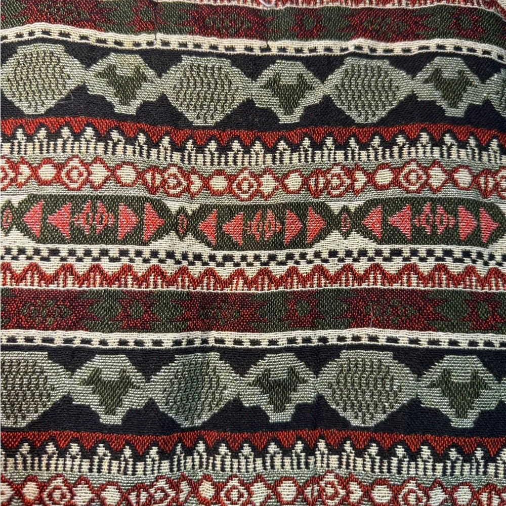 Olive Embroidered Tie-Front Peasant Top - Picture 5 of 6